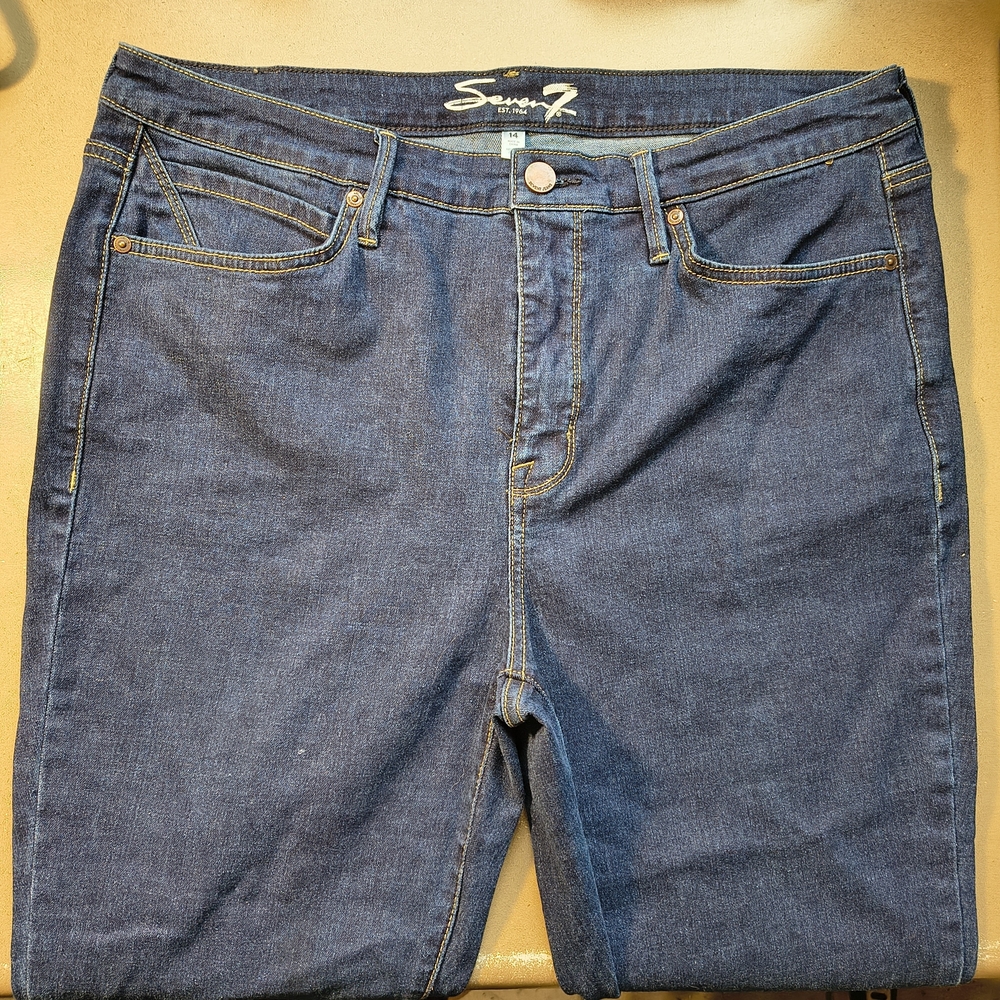 Seven7 Women's Straight Leg Jeans - Blue